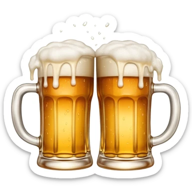 beer mugs cheers no face sticker