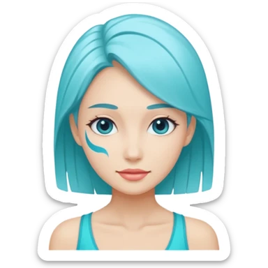 Lady aqua fit sticker