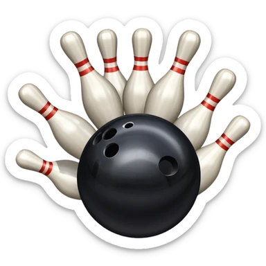 Perfect score in bowling sticker