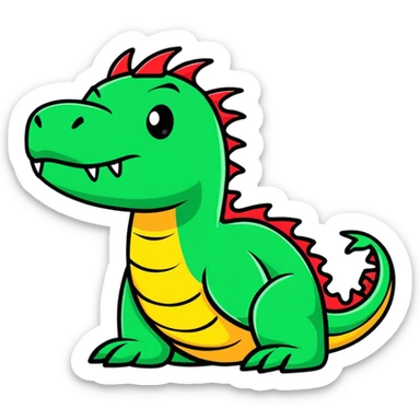 Fierce dragon sticker