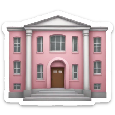 school with pink sticker
