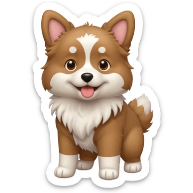 Cute dog full body with legs and all sticker