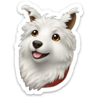 Alpaga qui souhaite joyeux Noël sticker