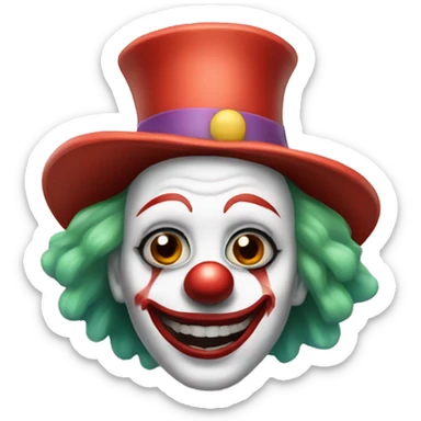 creepy clown remove makeup sticker