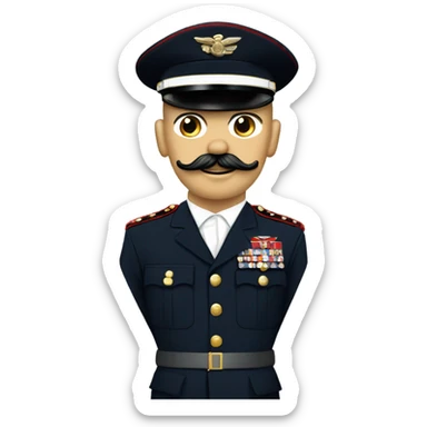 Marine corps dress blues with mustache sticker