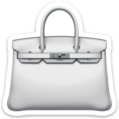 white birkin hermes bag sticker