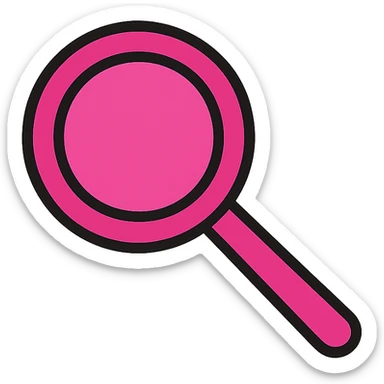 pink magnifying glass icon for job application tracker sticker