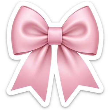 light pink ribbon bow sticker