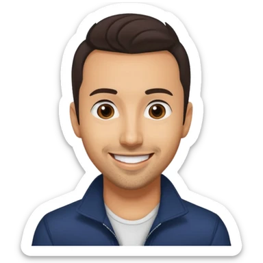 Howie Dorough from Backstreet Boys with long dark brown hair sticker