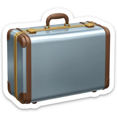 3D icon of a suitcase , accented with #FF3D00, representing taking paid leave. Minimal and modern. sticker