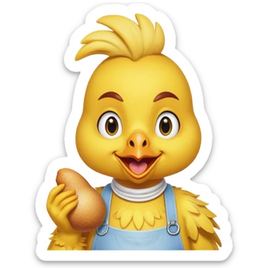 Chica the animatronic chicken girl sticker