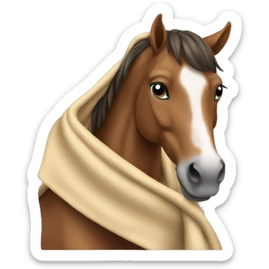 Horse with blanket sticker