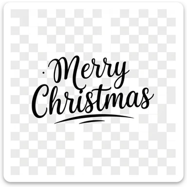 Merry christmas text, remove background sticker