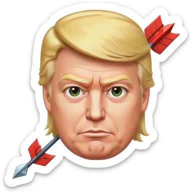Donald Trump buff with an arrow through his head  sticker