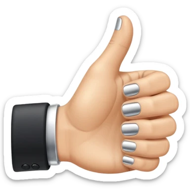 thumb up, ring on the ring finger sticker