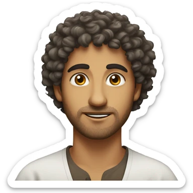 Curly haired Arab  sticker