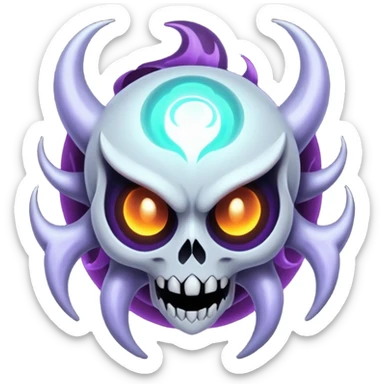 Abstract Ghastly-Haunter-Duskull-Lunala-ET-hybrid-fantasy-creature sticker