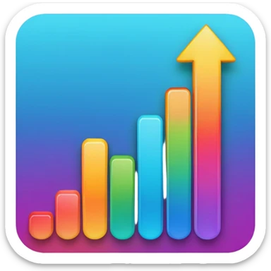 Chart going up sticker