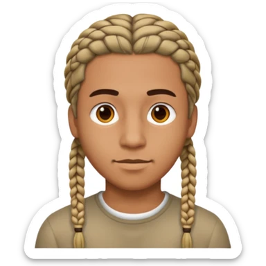 👦🏽 punle trenzas cortas de hombres  sticker
