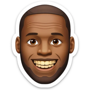 LeBron which a gold tooth sticker