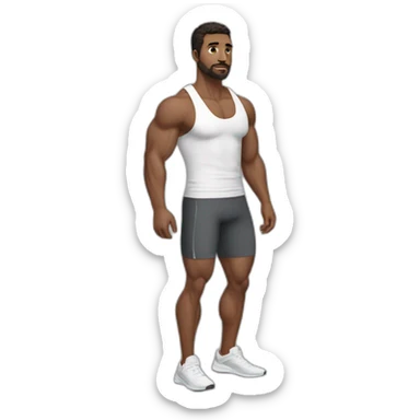 Classic workout clothes for men sticker