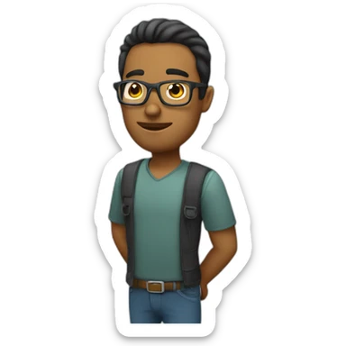 A thoughtful software engineer with a passion for code sticker