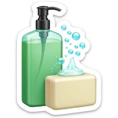 Soap and shampoo sticker