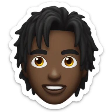 playboi carti with a vampire face sticker