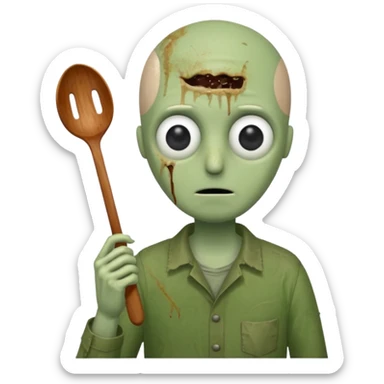 the meme from 2004 salad fingers i like rusty spoons no hair  sticker