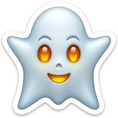 ghost star white sticker