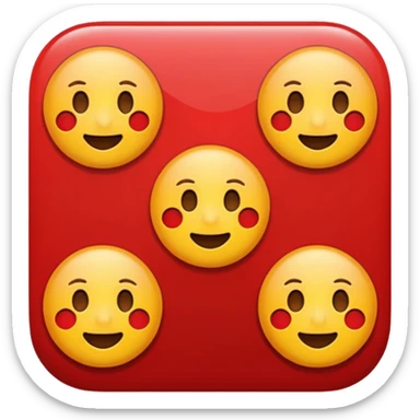 x emoji red sticker