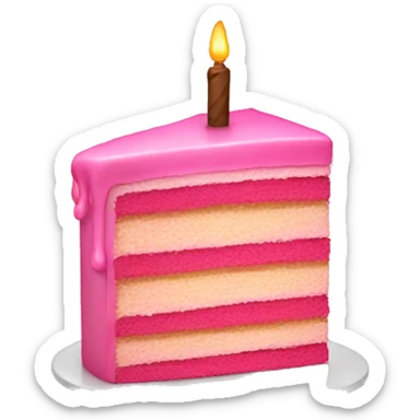 Pink cake sticker