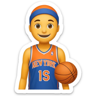 Smiley icon new york knicks sticker