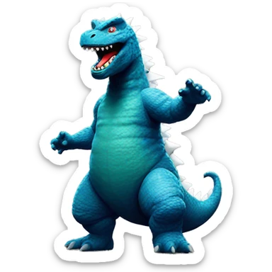 Godzilla dancing on stage sticker