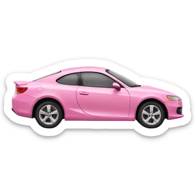 a pink car sticker