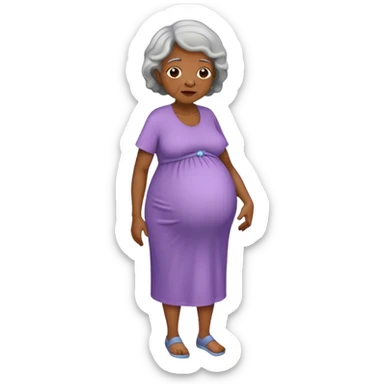Elderly black woman pregnant sticker