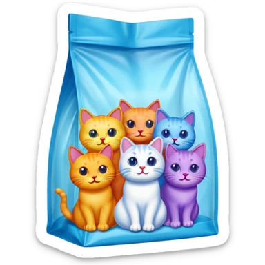 Temptations, plastic bag, cat treats sticker