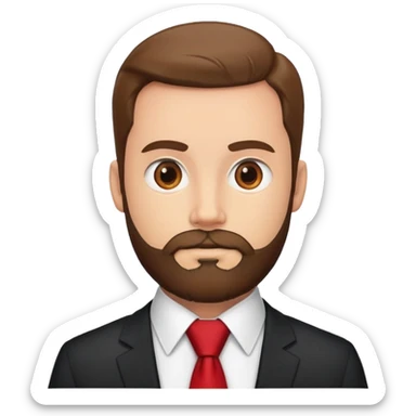 man tie beard conservative red-tie sticker