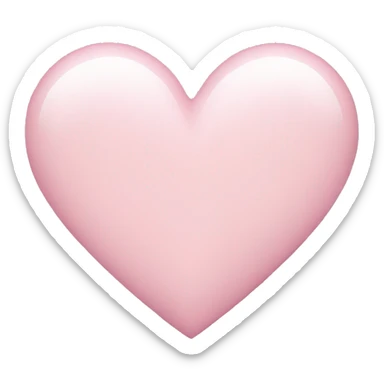 Light pink heart sticker