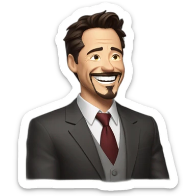 tony stark laughing sticker