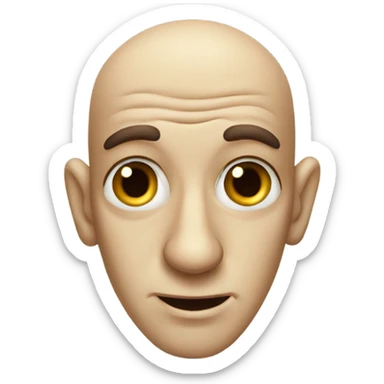 Mosquito with face of a balding man sticker