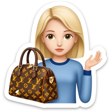 girl with louis vuitton bag  sticker