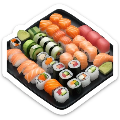 sushi rainbow sticker
