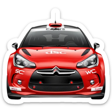 Citroën DS3 WRC front  view  sticker