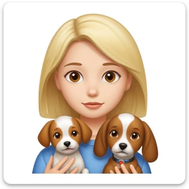 girl and her pet dog sticker