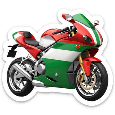 motorbike with italian flag sticker