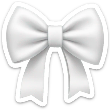 White bow sticker