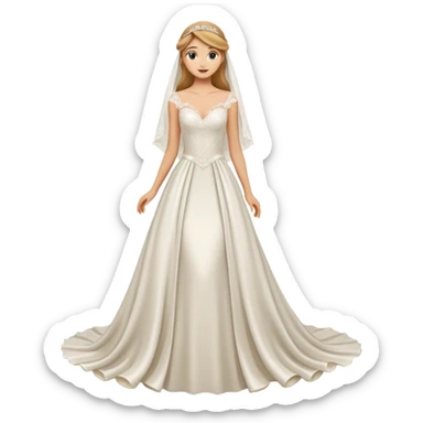 white wedding dress sticker