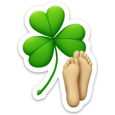 Four leaf clover on legs sticker