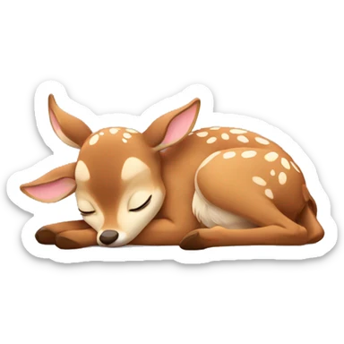 fawn sleeping sticker